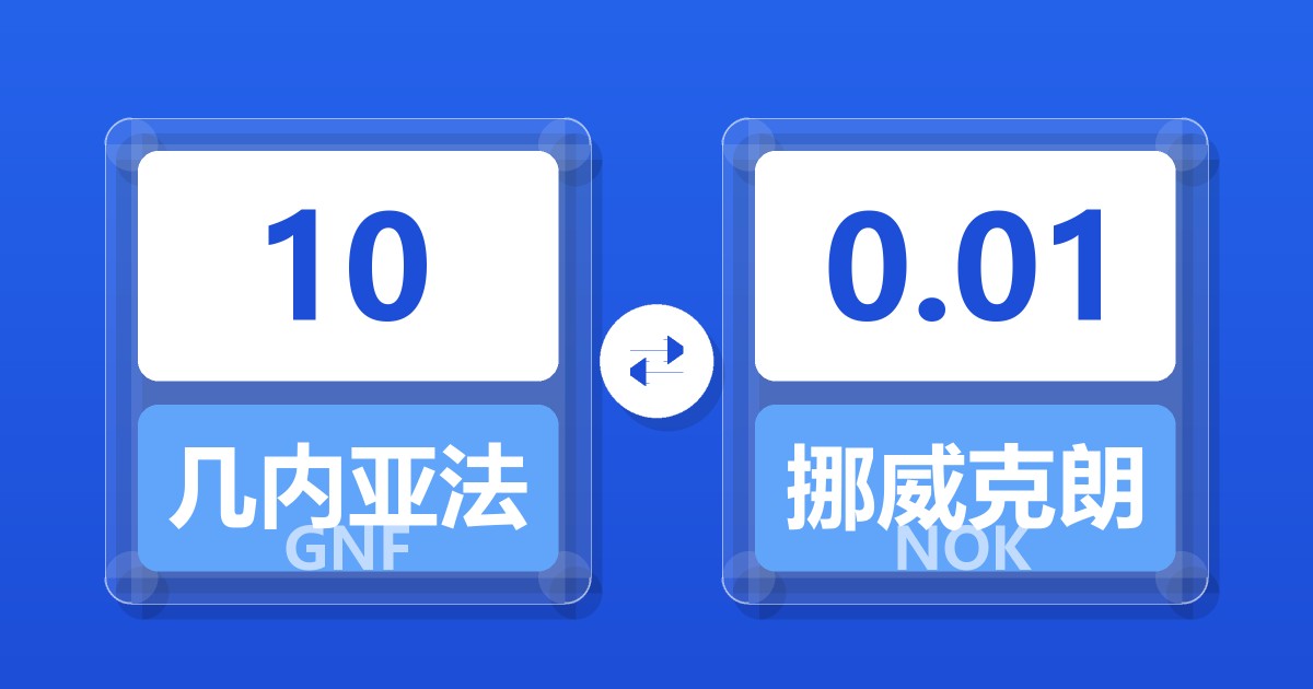 10几内亚法郎兑挪威克朗