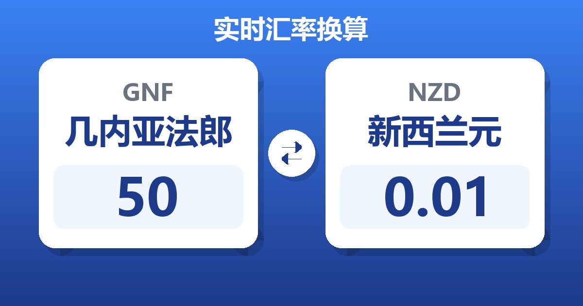 50几内亚法郎兑新西兰元