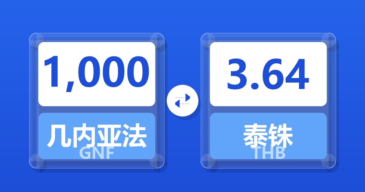 1,000几内亚法郎兑泰铢
