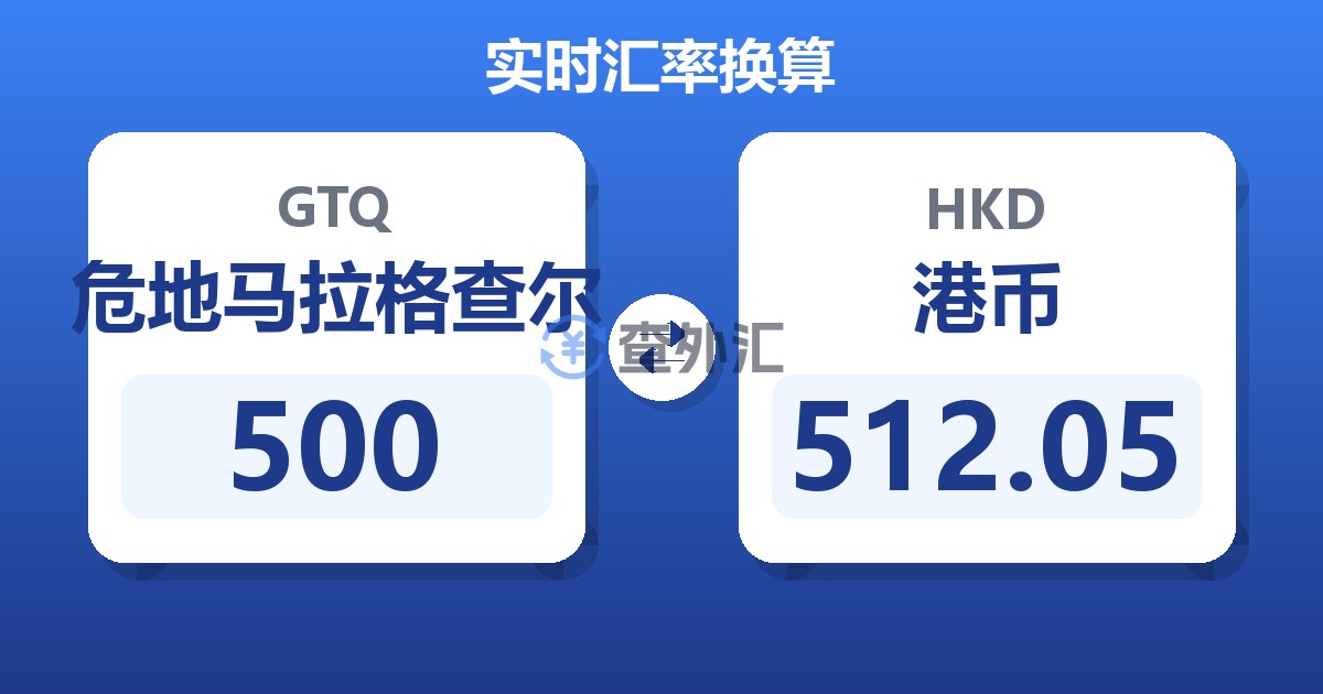 500危地马拉格查尔兑港币