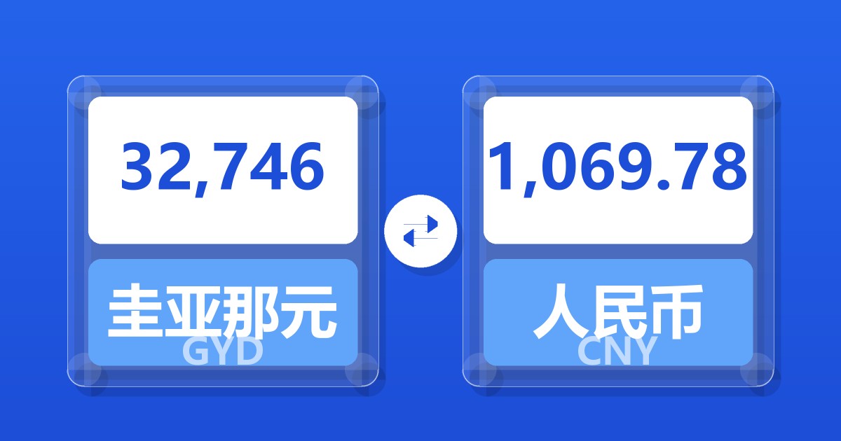 32,746圭亚那元兑人民币