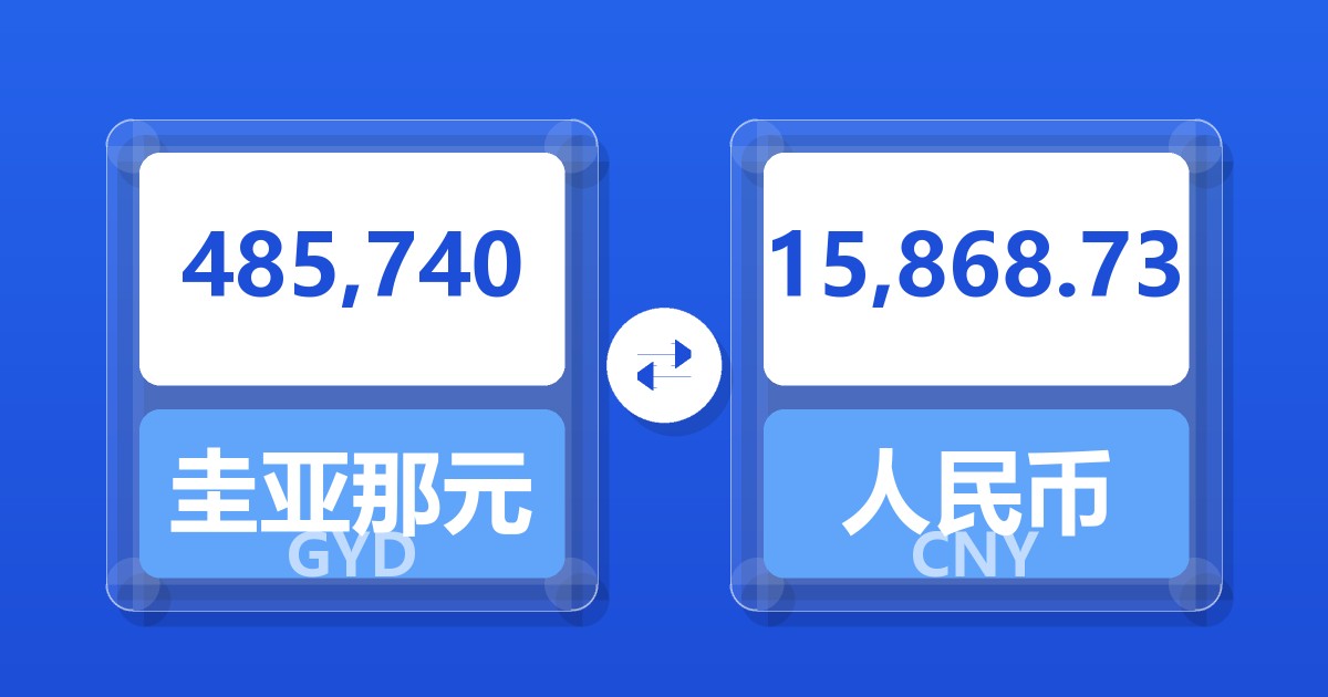 485,740圭亚那元兑人民币