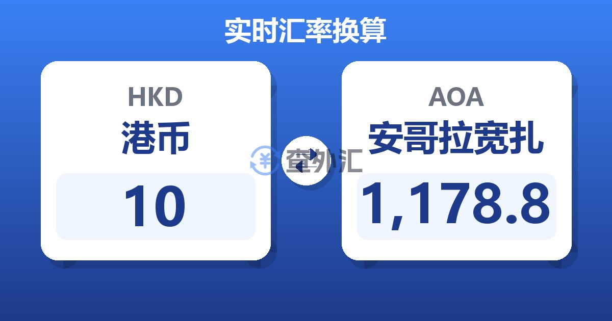 10港币兑安哥拉宽扎
