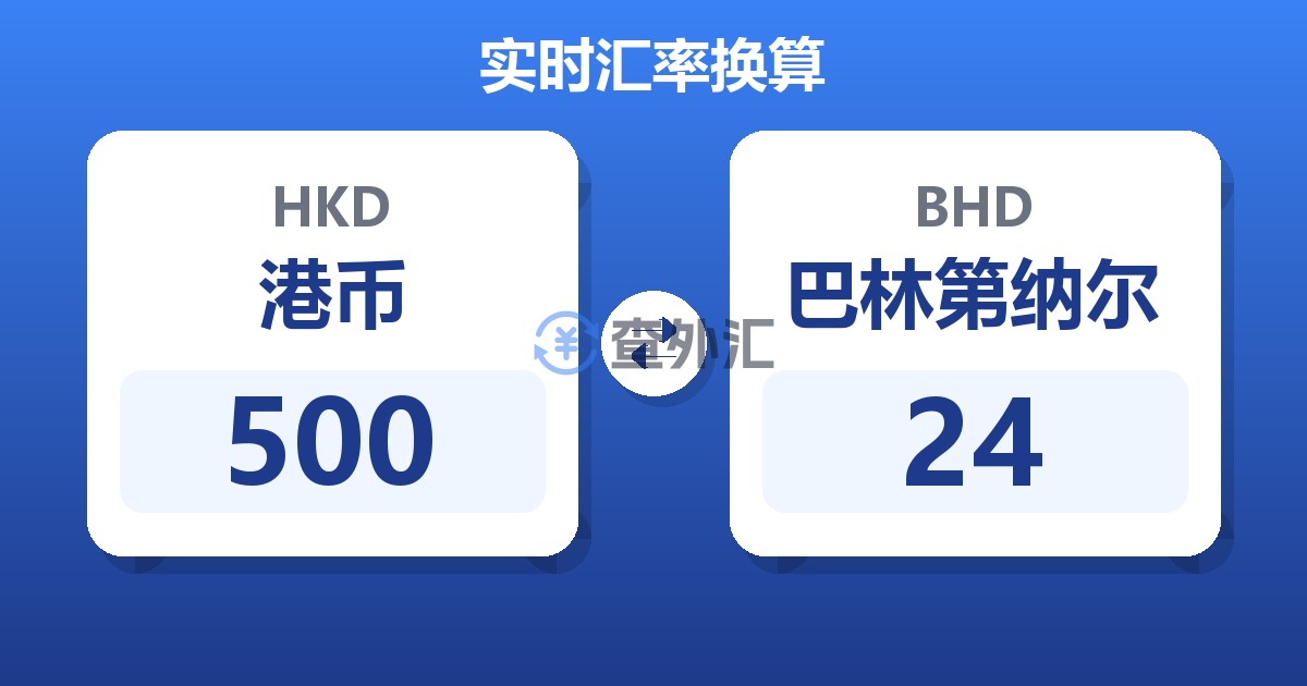500港币兑巴林第纳尔
