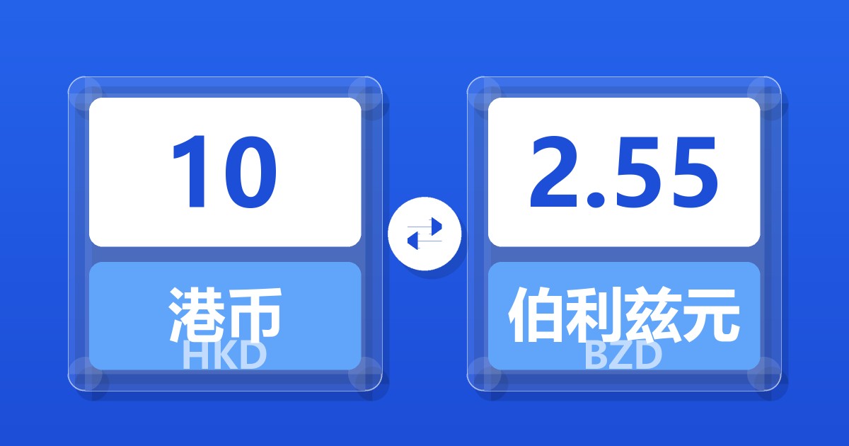 10港币兑伯利兹元