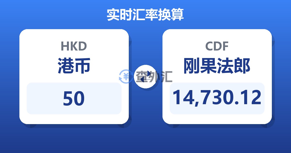 50港币兑刚果法郎