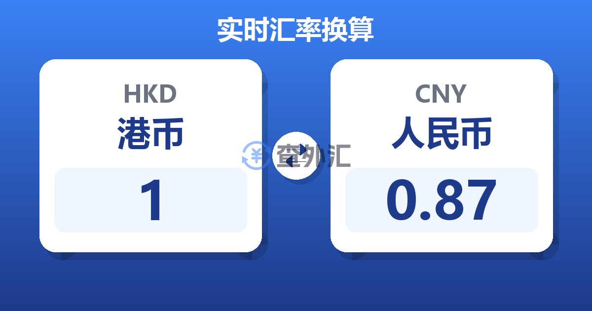 港币对人民币汇率换算器