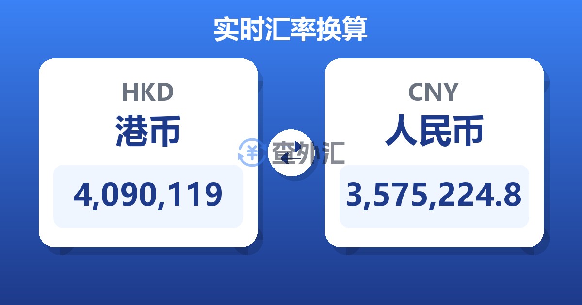 4,090,119港币兑人民币