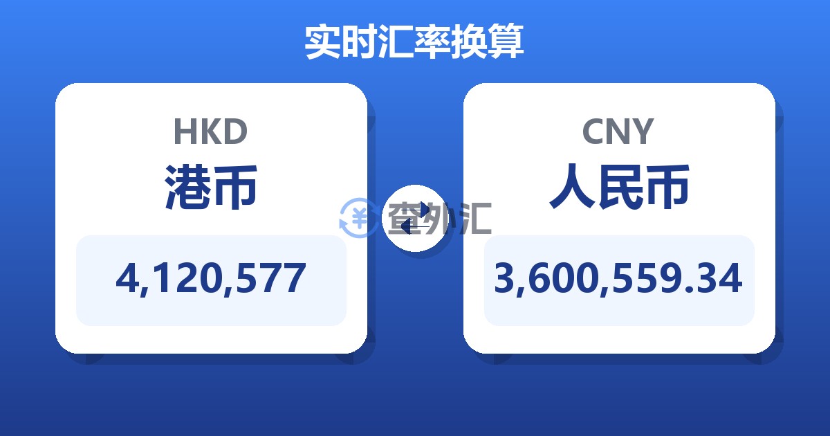 4,120,577港币兑人民币