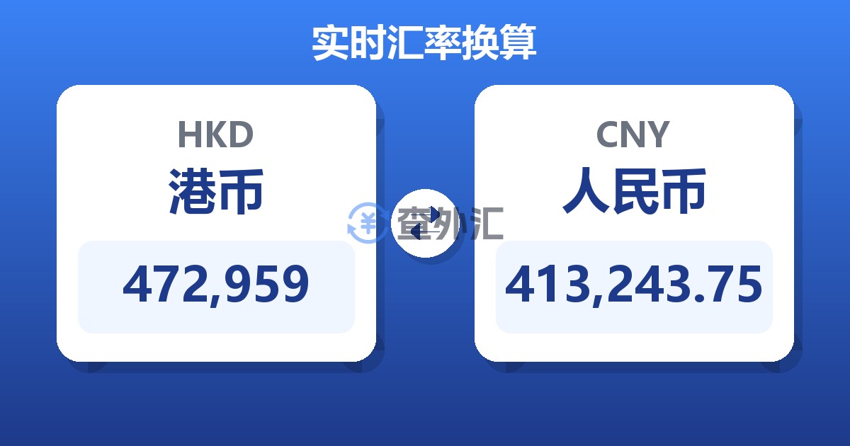 472,959港币兑人民币