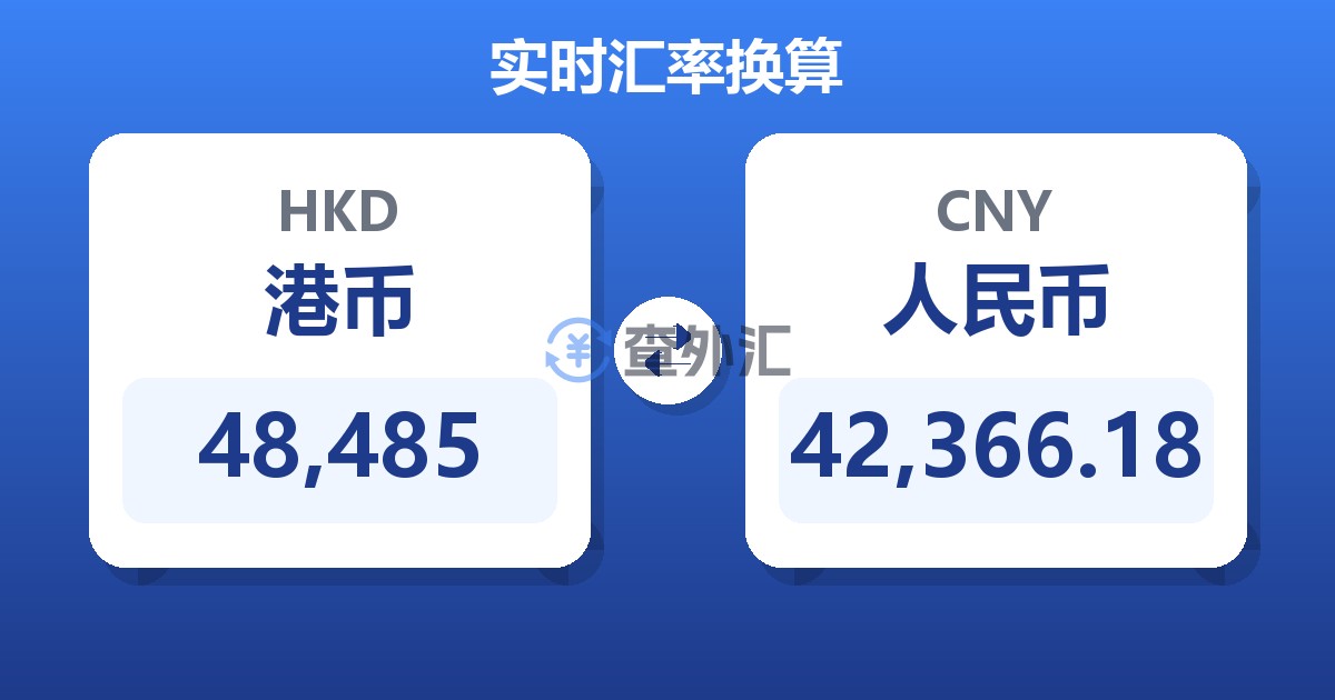 48,485港币兑人民币