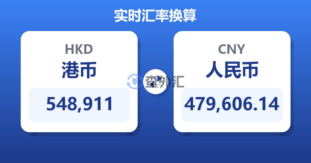 548,911港币兑人民币