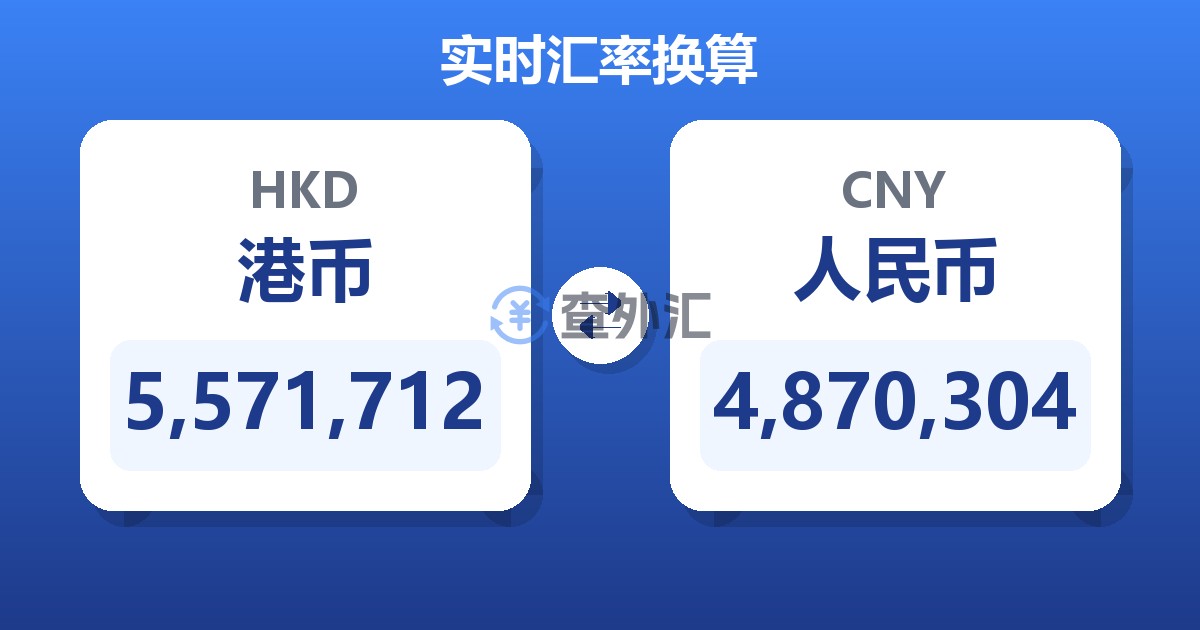 5,571,712港币兑人民币