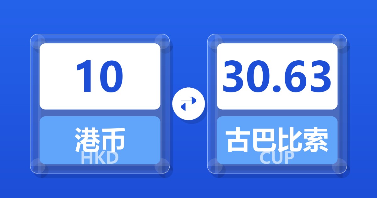 10港币兑古巴比索