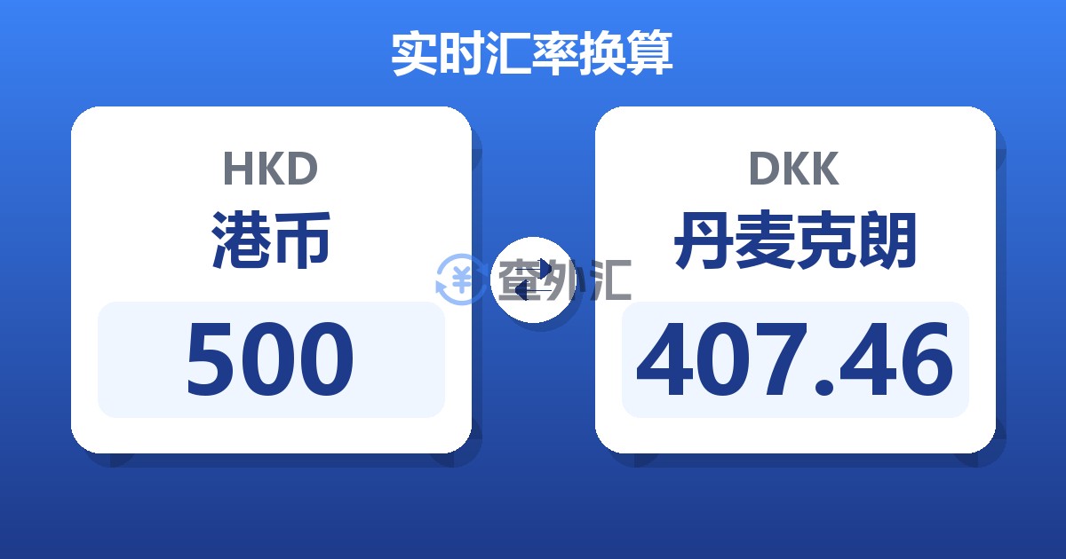 500港币兑丹麦克朗