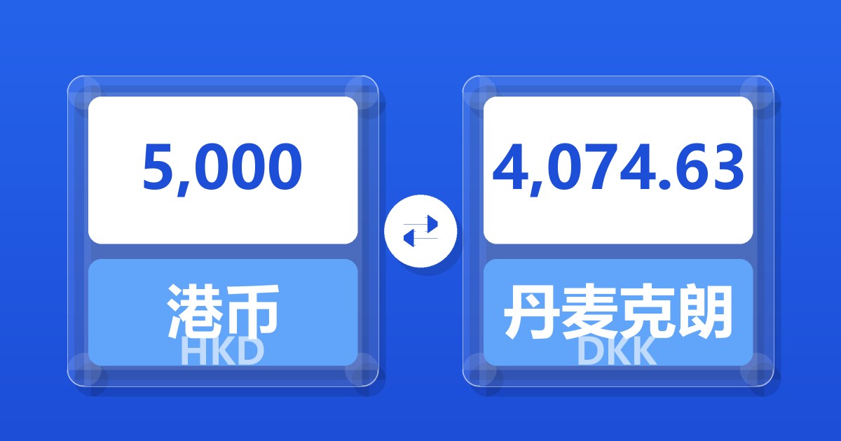 5,000港币兑丹麦克朗