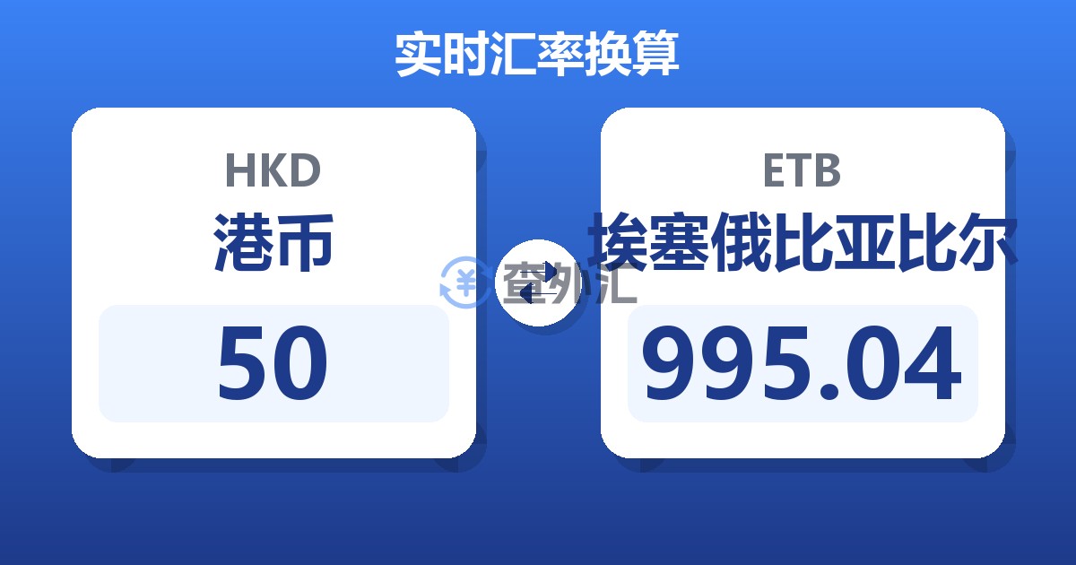 50港币兑埃塞俄比亚比尔