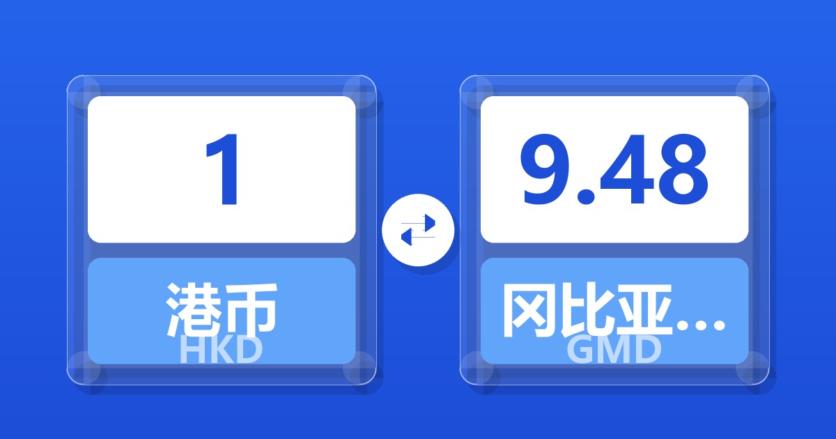 1港币兑冈比亚达拉西