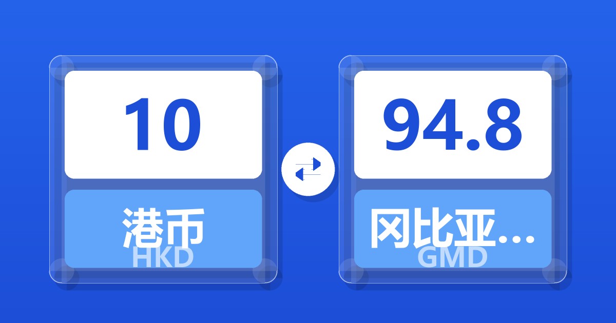 10港币兑冈比亚达拉西