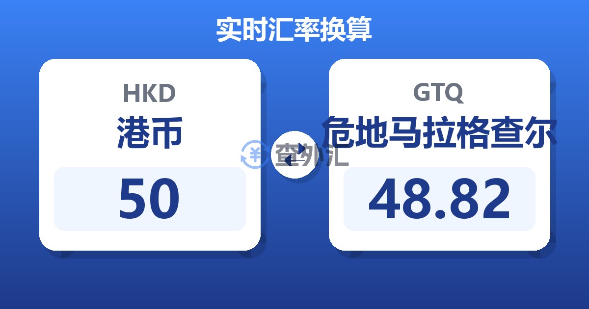 50港币兑危地马拉格查尔