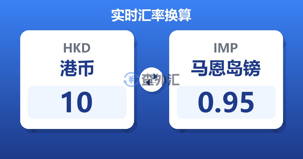 10港币兑马恩岛镑