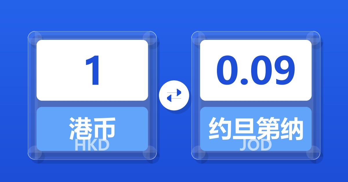 1港币兑约旦第纳尔