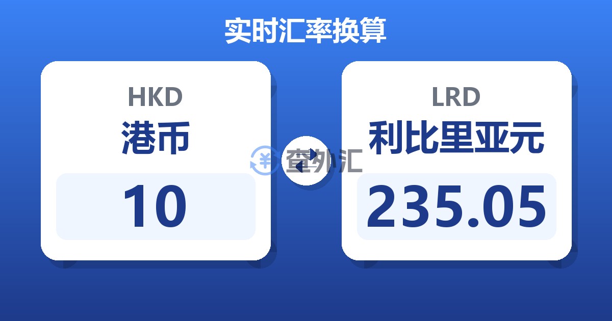 10港币兑利比里亚元