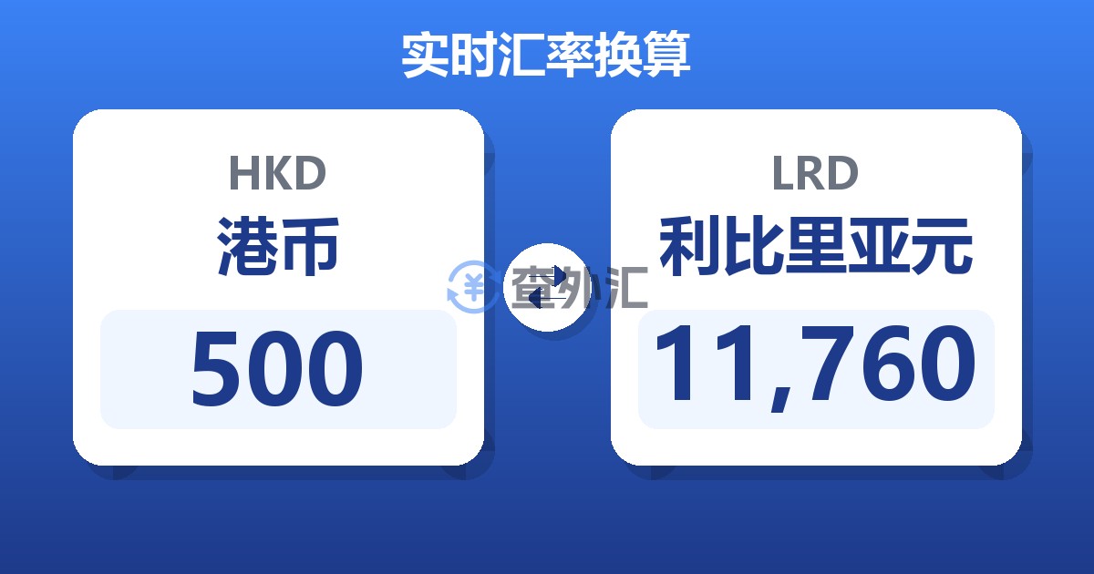 500港币兑利比里亚元