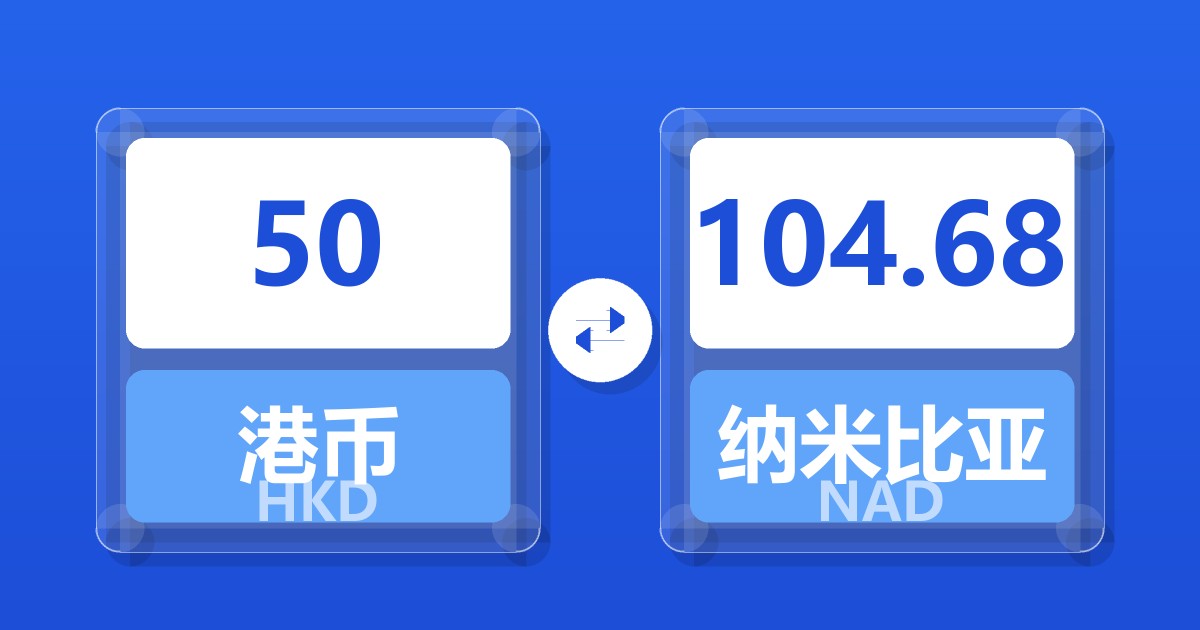 50港币兑纳米比亚元