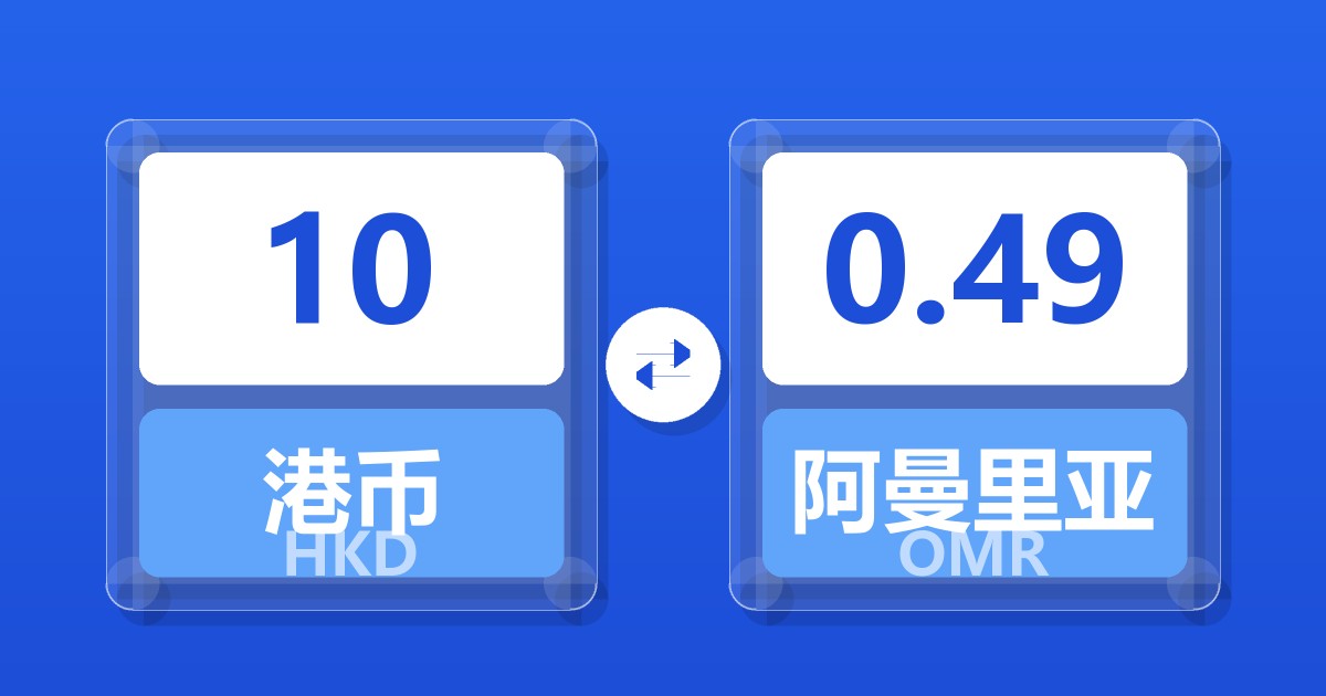 10港币兑阿曼里亚尔