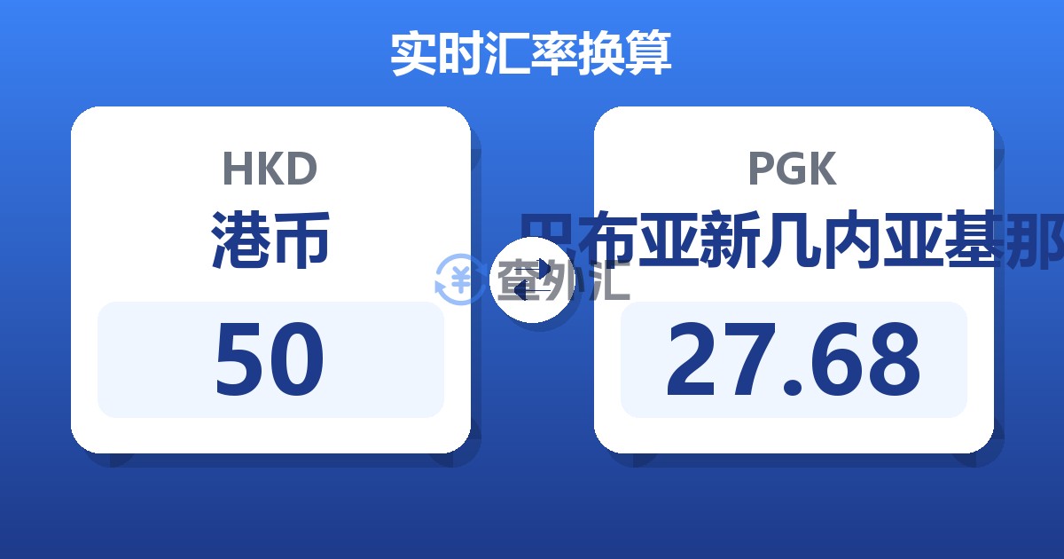 50港币兑巴布亚新几内亚基那