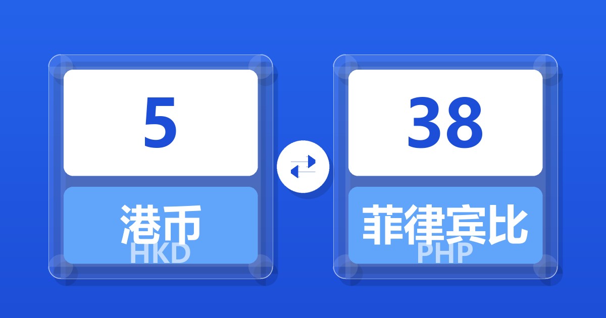 5港币兑菲律宾比索