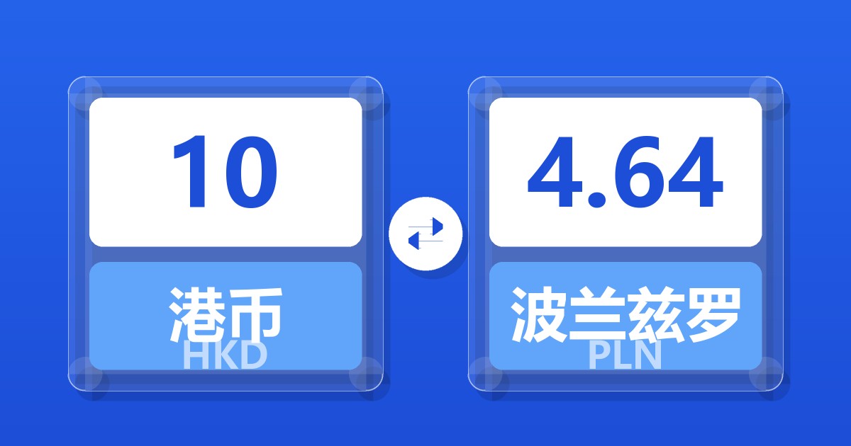 10港币兑波兰兹罗提