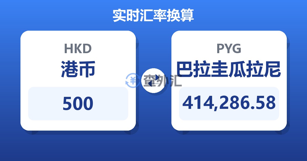 500港币兑巴拉圭瓜拉尼