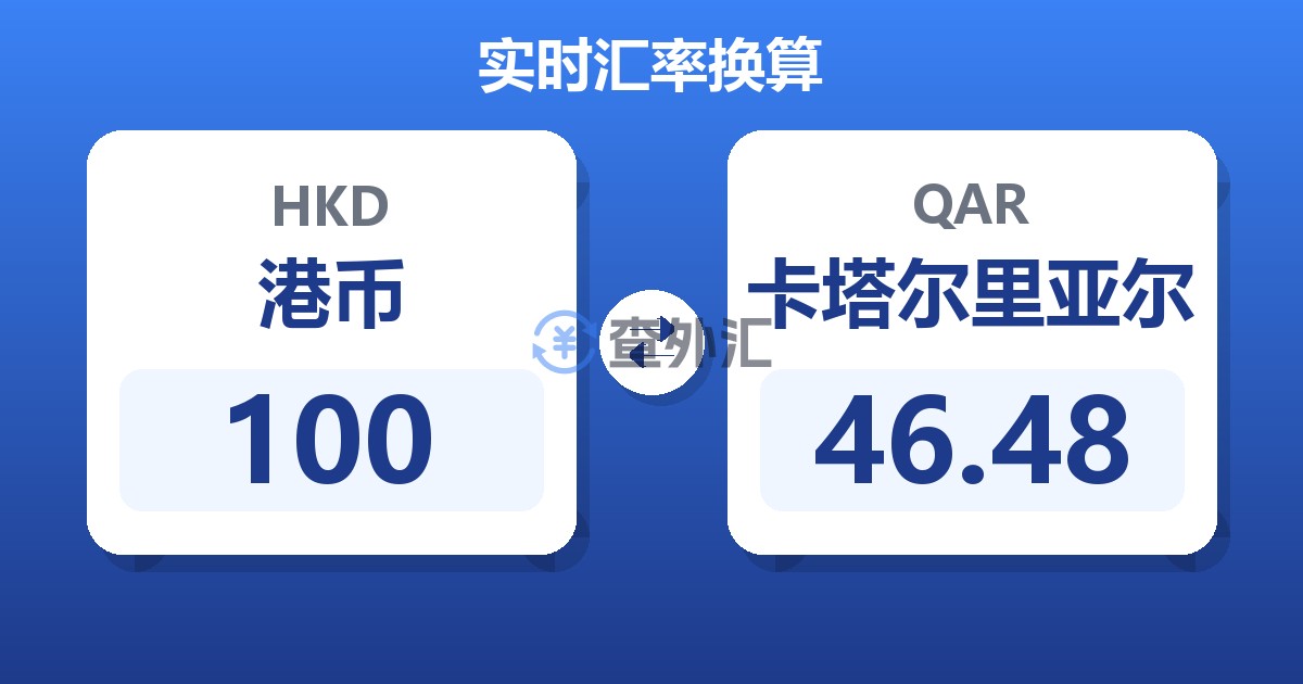 100港币兑卡塔尔里亚尔