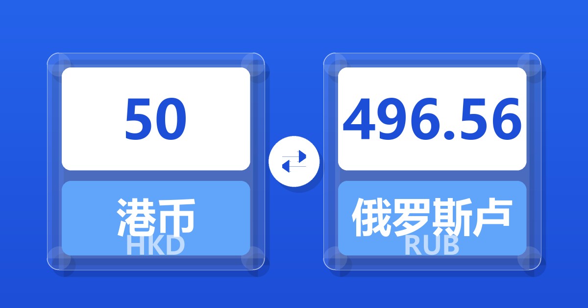 50港币兑俄罗斯卢布