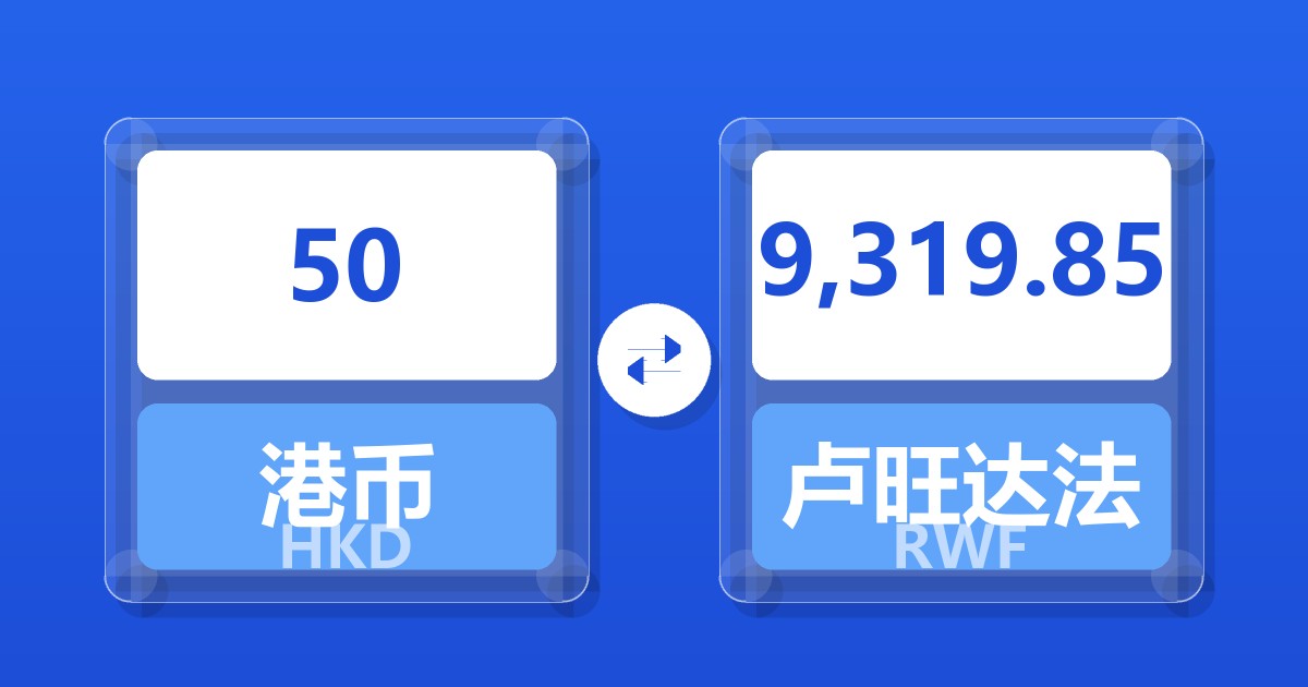50港币兑卢旺达法郎