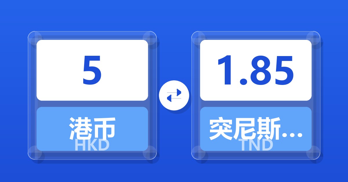 5港币兑突尼斯第纳尔