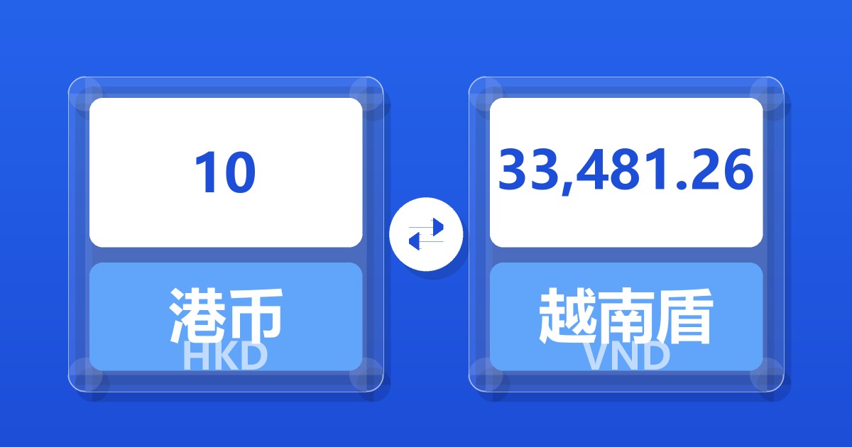10港币兑越南盾