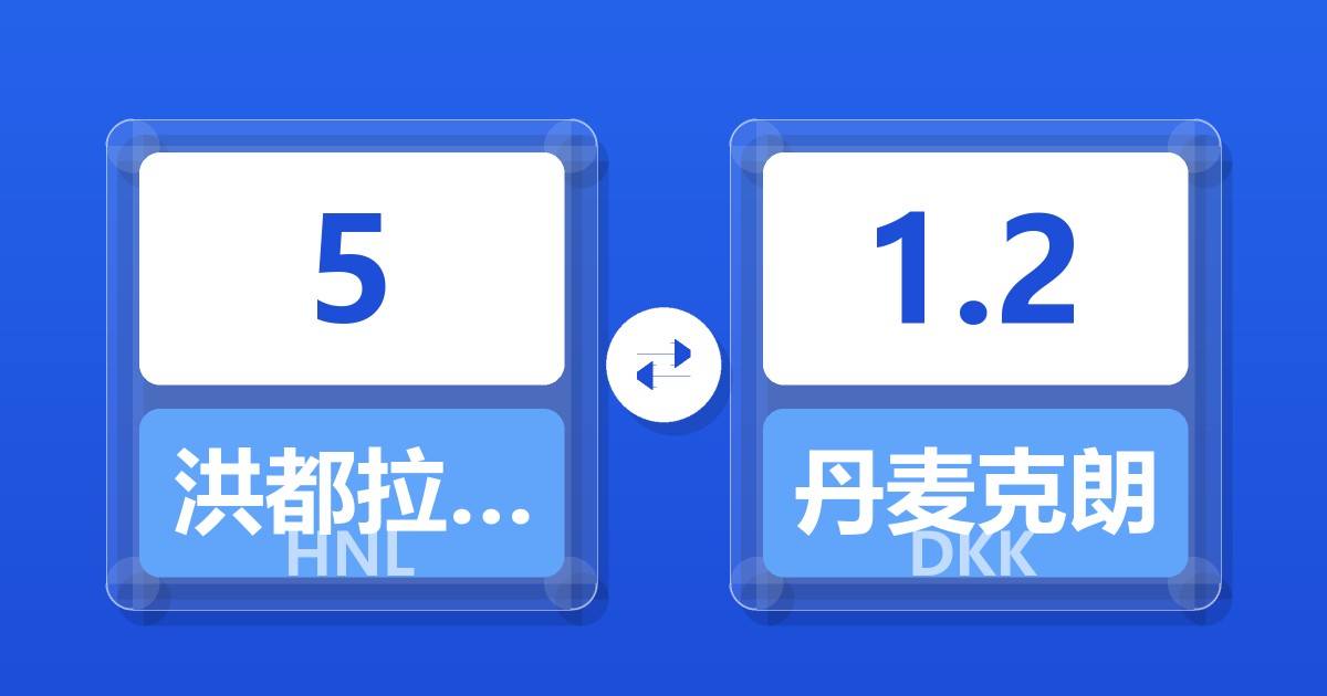 5洪都拉斯伦皮拉兑丹麦克朗