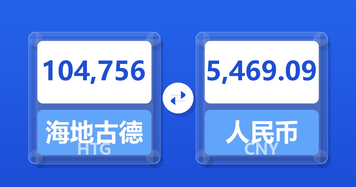 104,756海地古德兑人民币