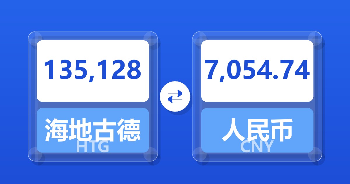 135,128海地古德兑人民币