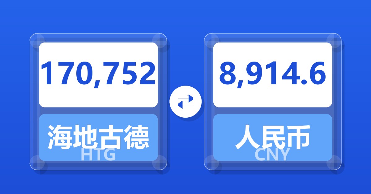 170,752海地古德兑人民币