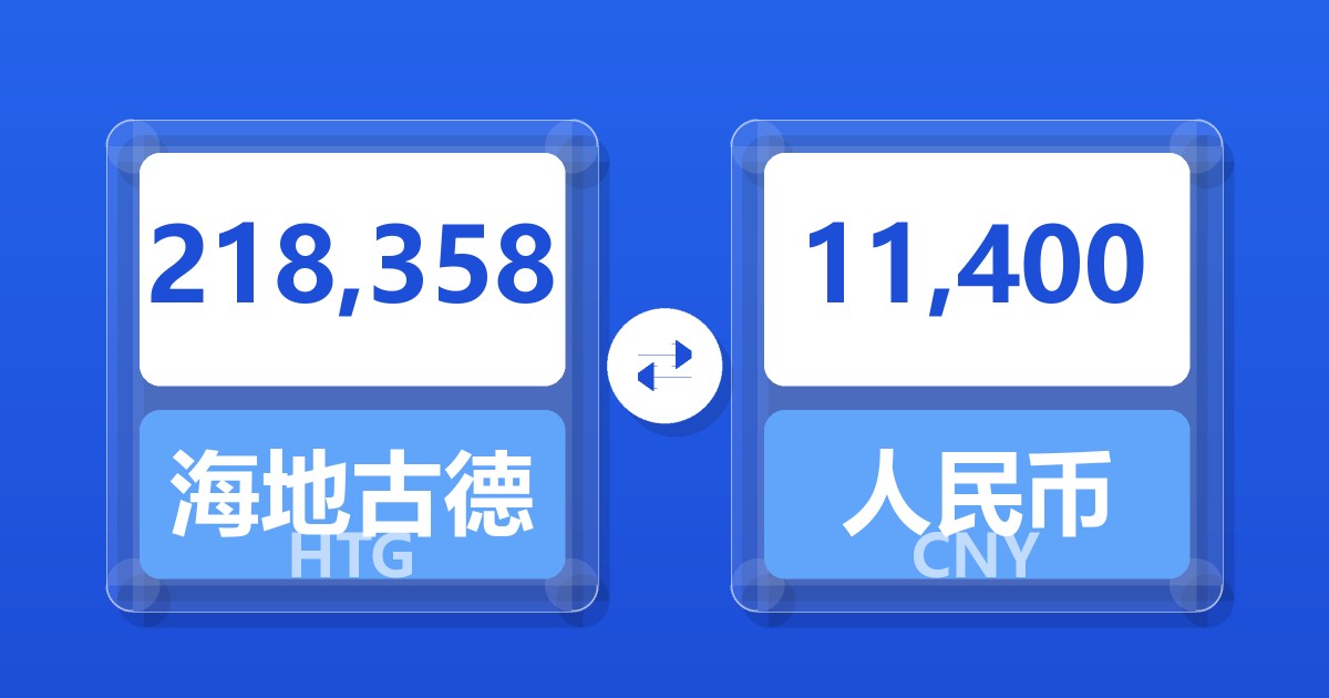 218,358海地古德兑人民币