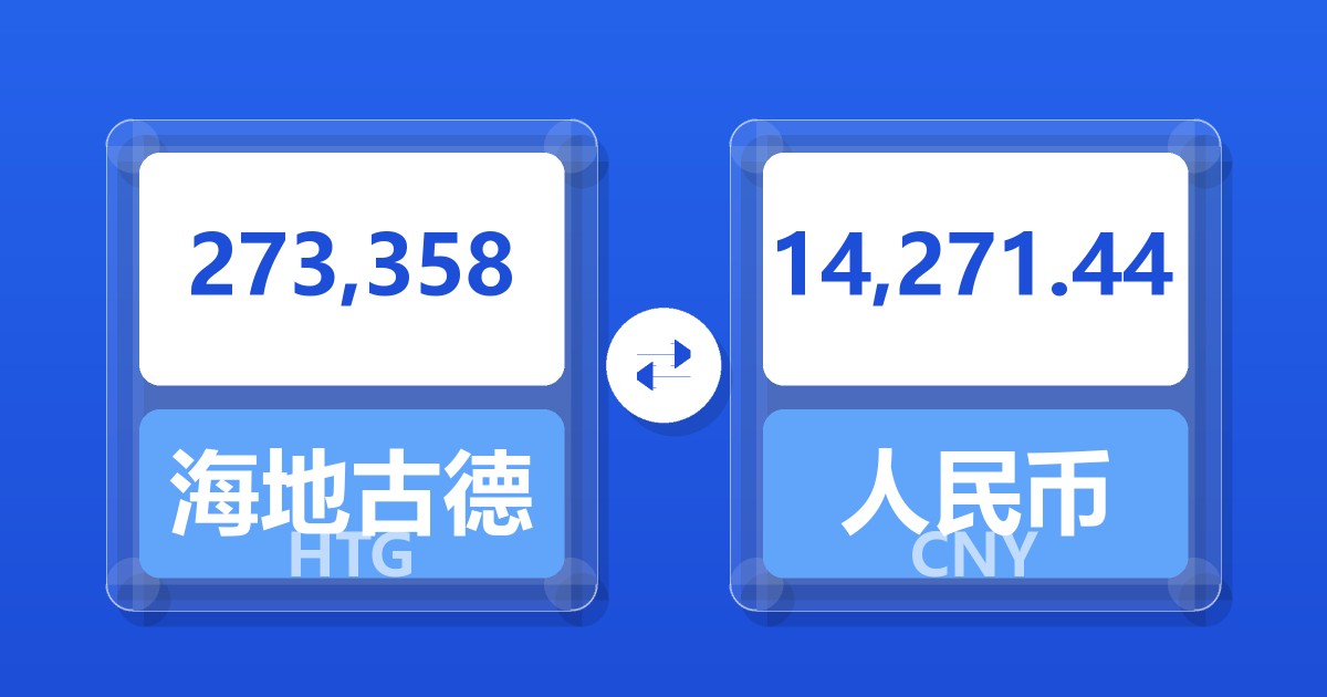 273,358海地古德兑人民币