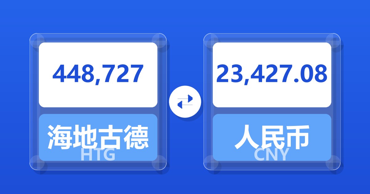448,727海地古德兑人民币