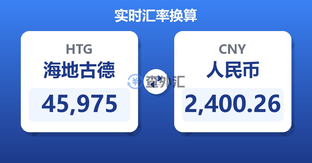 45,975海地古德兑人民币