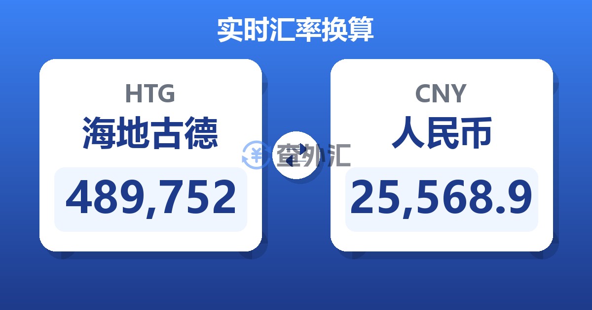 489,752海地古德兑人民币