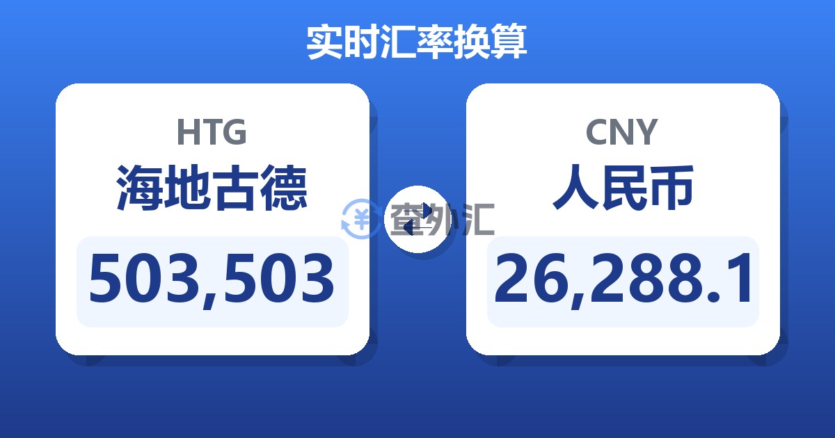 503,503海地古德兑人民币