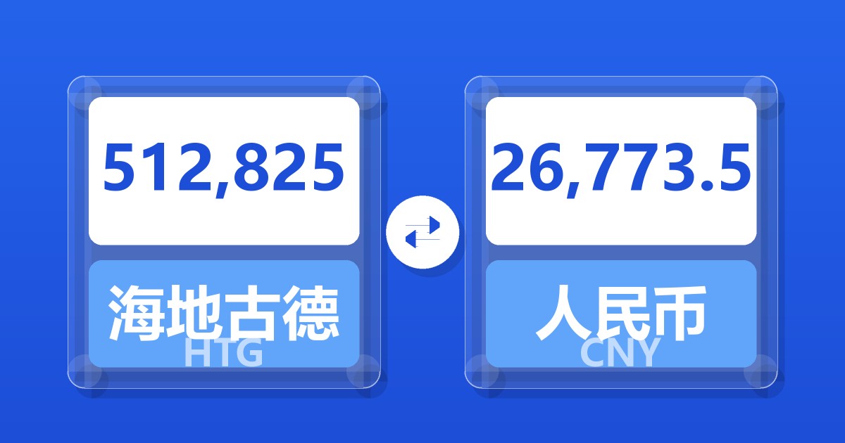 512,825海地古德兑人民币